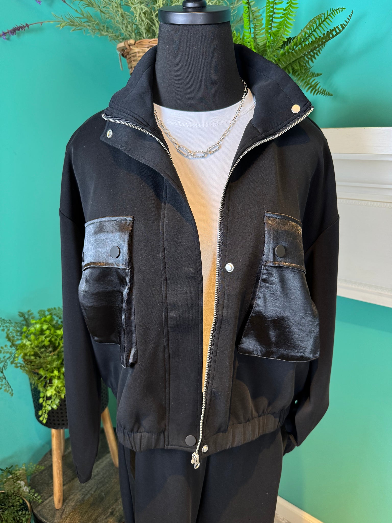 Esqualo Modal Bomber Cardigan