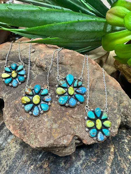 The Turquoise Cluster Necklace