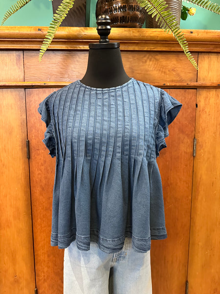 Pintuck Pleated Top