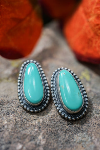 SLL Turquoise Tear Drop Post Earring