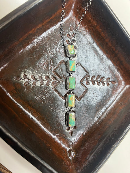 5 Stone Drop Necklace