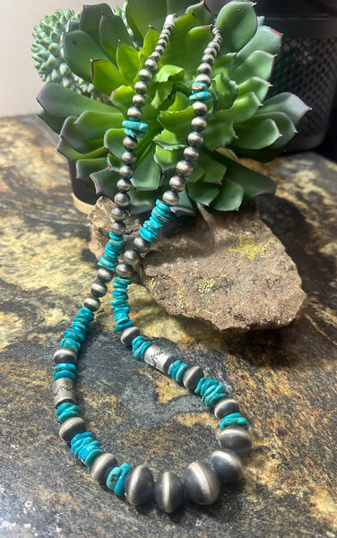 Rose Martin Handmade Navajo Pearl Turquoise Necklace