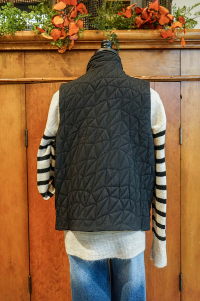 Kaleidoscope Quilted Zip Front Vest