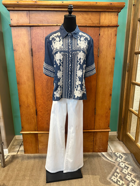 Johnny Was Randal Kimono Short Sleeve Top