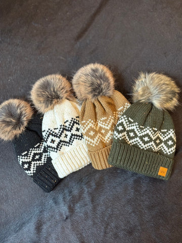 Panache Apparel Pom Pom Knit Hat