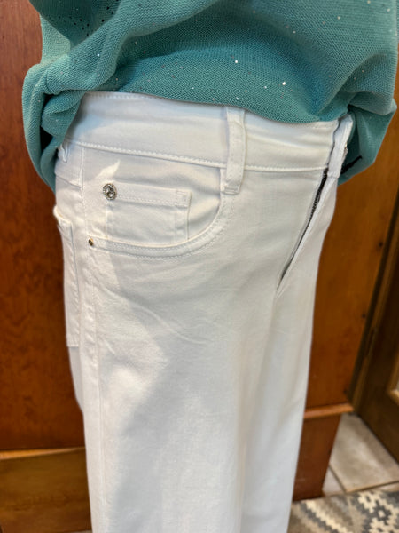 Joseph Ribkoff White Wide Leg Jean