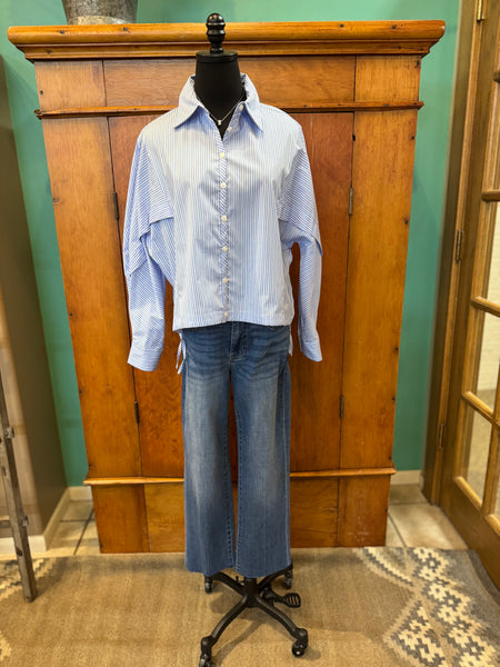 Esqualo Striped Batwing Blouse