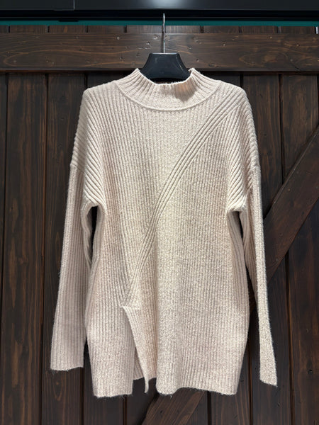 FDJ Mock Neck Tunic Sweater