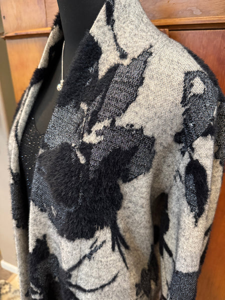 Joseph Ribkoff Open Front Long Floral Cardigan