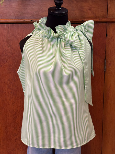 Frilled Tied Knot Halter Top