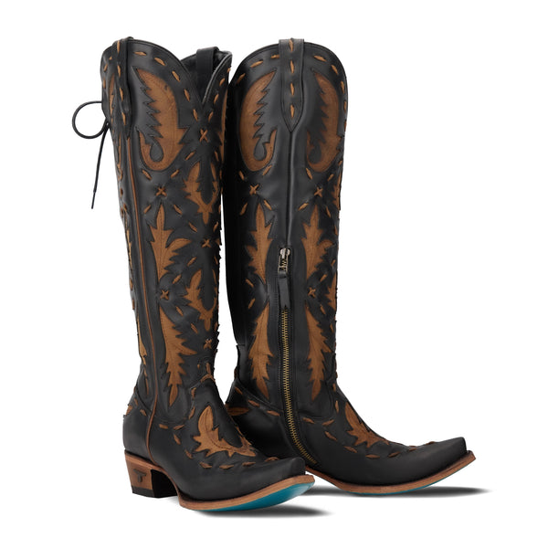 Lane Boots Riverie Jet Black & Burnt Caramel