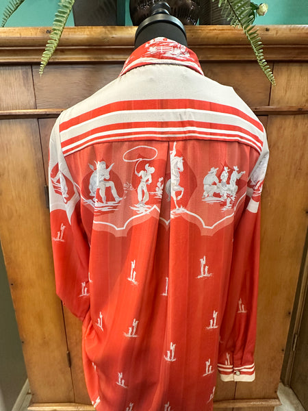 Western Yoke Cactus Peral Snap Shirt