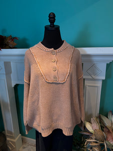 EE:Some Half Button Pullover Sweater