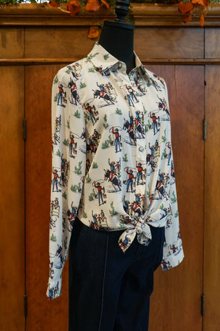 Vintage Western Print Shirt