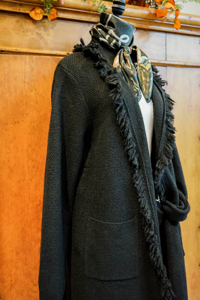 Esqualo Long Cardigan With Fringe