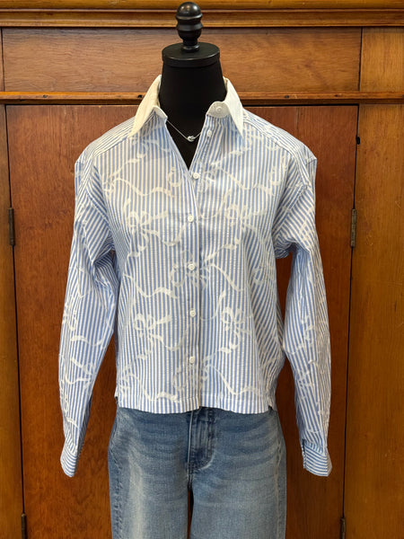 Esqualo Striped Bows Blouse