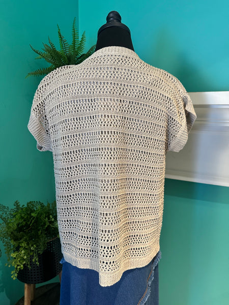 Lysse Crochet Button Front Sweater