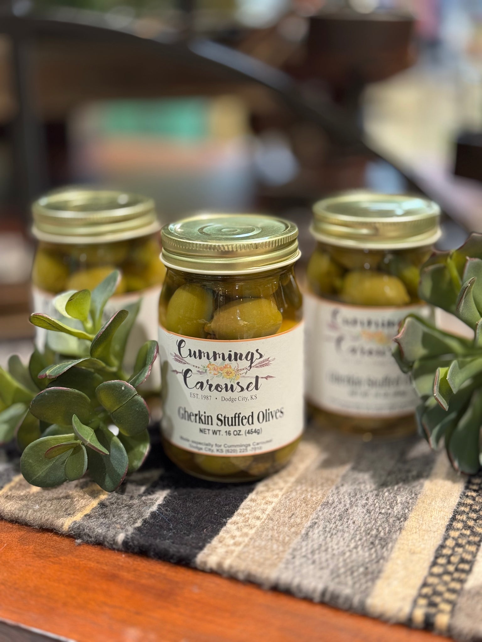 Cummings Carousel’s Gherkin Stuffed Olives