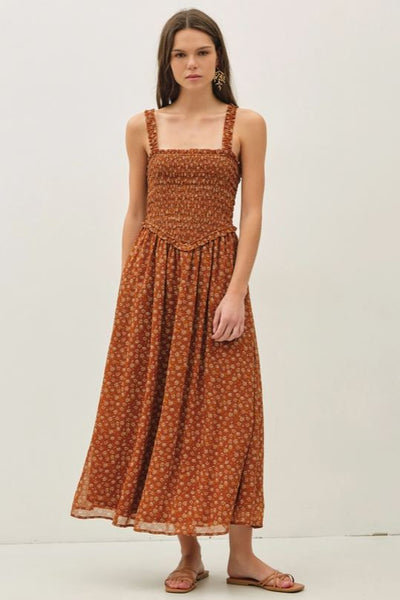 Midi Drop Waist Dress
