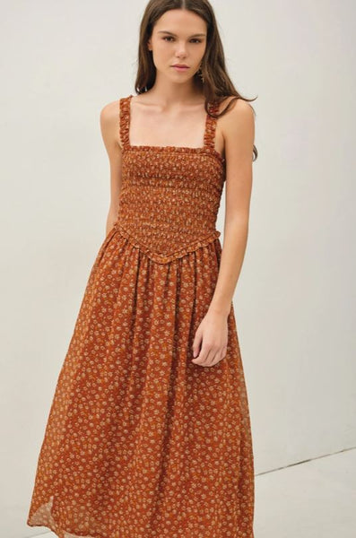 Midi Drop Waist Dress