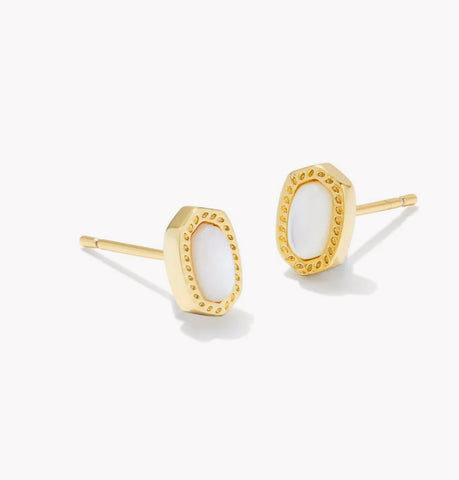 Kendra Scott Mini Ellie Stud Earrings in Ivory MOP
