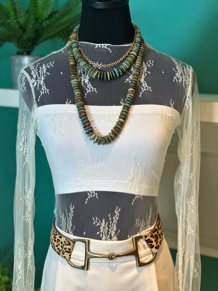 Easel Sheer Lace Top