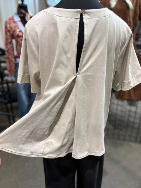 A-Line Faux Suede Swing Top