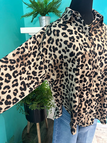 Leopard Button Down Shirt