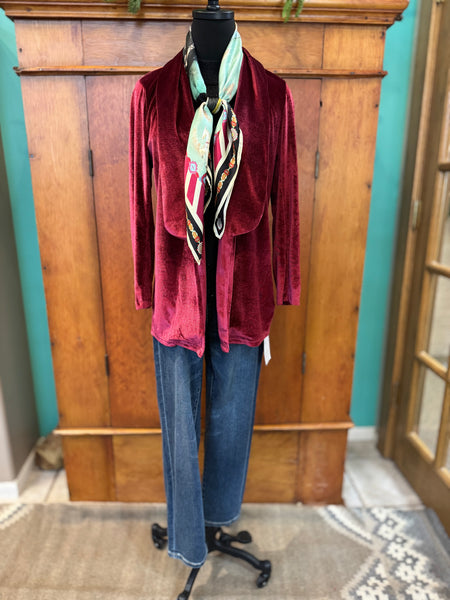 The Open Front Velvet Blazer