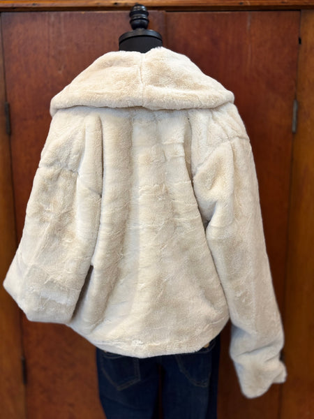 Shawl Collar Fuzzy Jacket