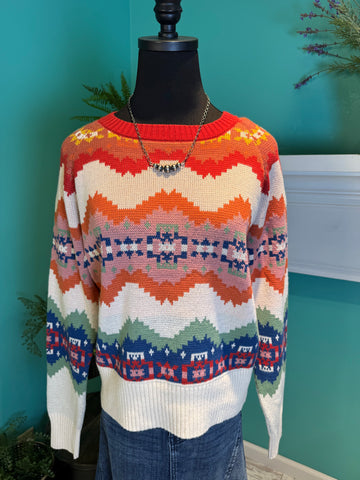 Pendleton Raglan Sleeve Graphic Sweater