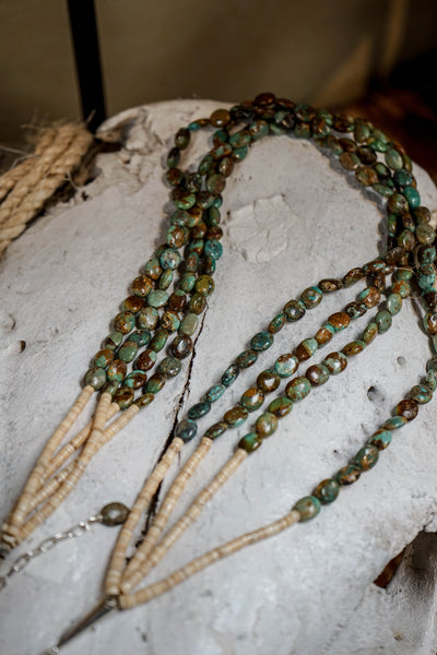 Fall Beauty 4 Strand Turquoise Necklace