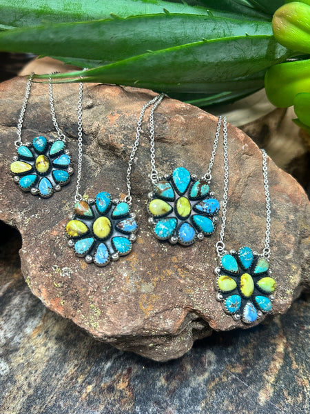 The Turquoise Cluster Necklace