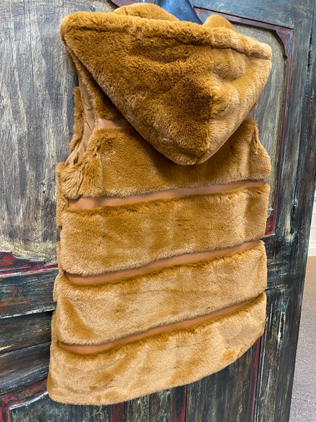 Joseph Ribkoff Faux Fur Hoodie Vest