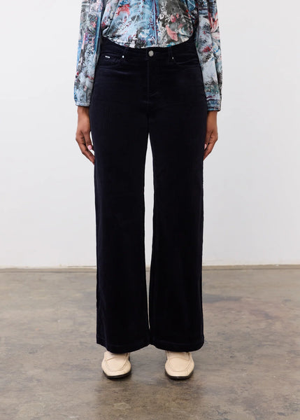 Olivia Wide Leg Corduroy Pant in Blueberry