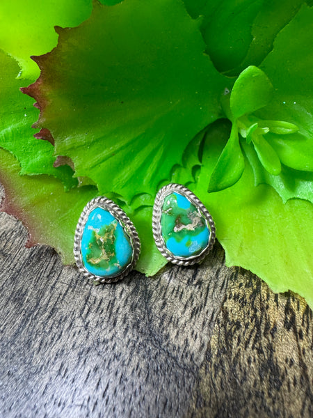 SLL Tear Drop Turquoise Post Earrings