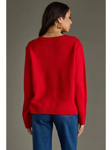 Red & White Merry Sweater