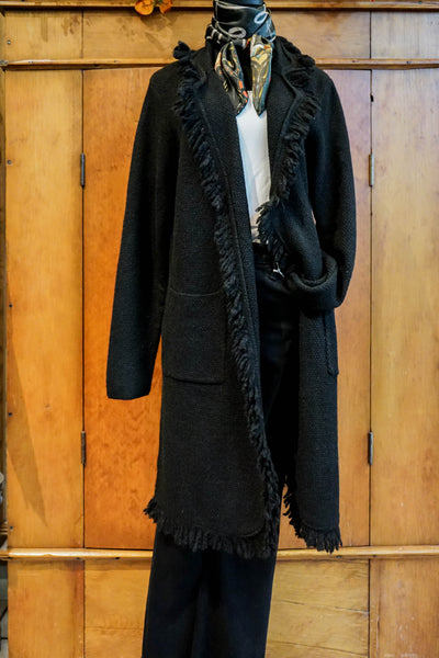 Esqualo Long Cardigan With Fringe