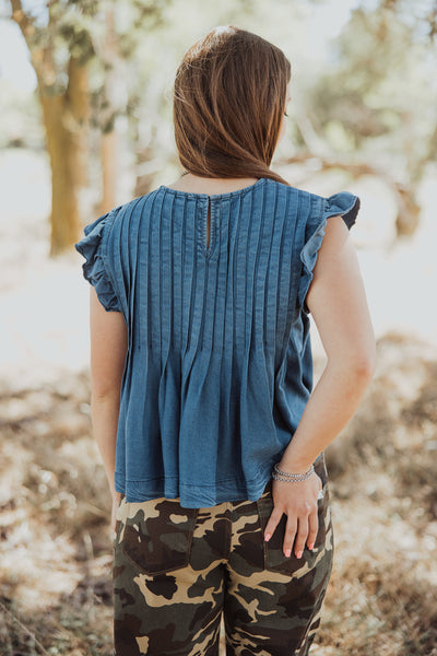 Pintuck Pleated Top