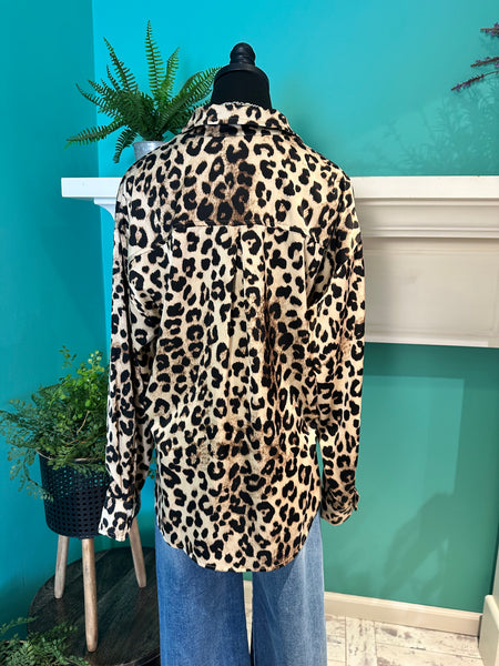 Leopard Button Down Shirt