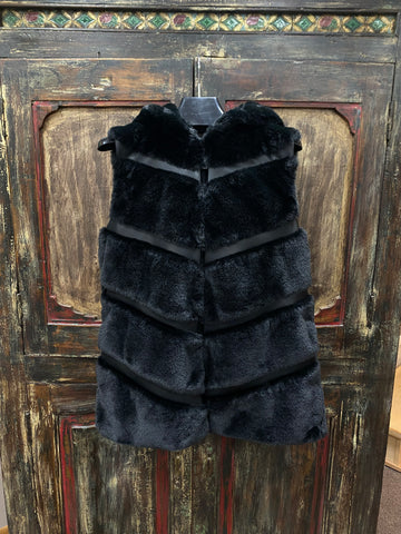 Joseph Ribkoff Faux Fur Hoodie Vest