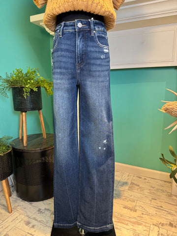 Risen High Rise Straight Tummy Control Finished Hem Jeans