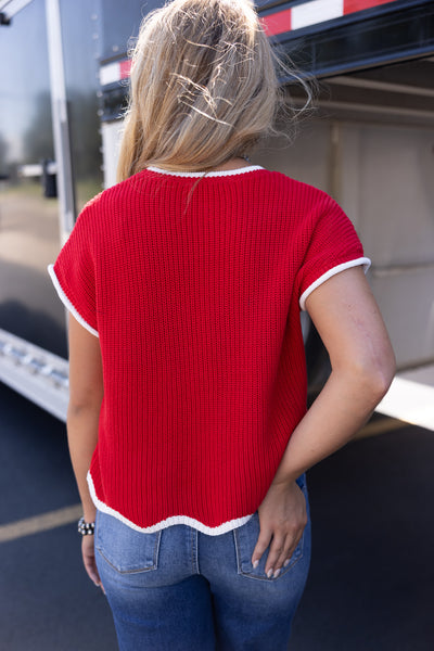 She & Sky Game Day Cable Sweater