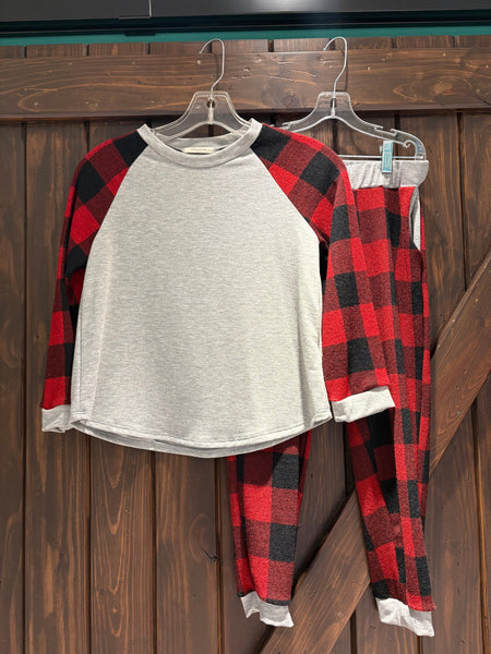 Kids Buffalo Plaid Pj Bottoms