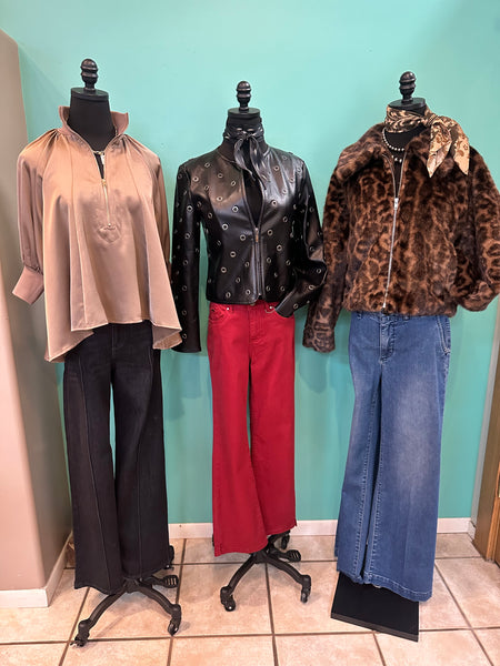 Glam Puff Sleeve Mock Neck Top