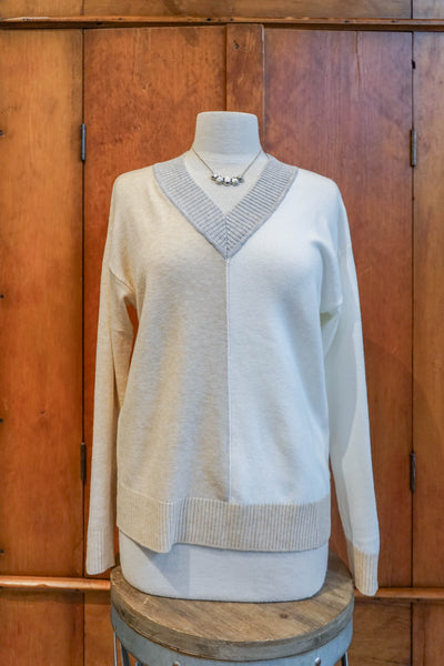 FDJ Long Sleeve Color Block Sweater