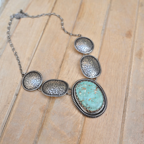 Vintage Turquoise Handmade Chain Necklace