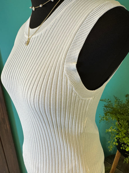 Esqualo Ribbed Sleeveless Knit Top