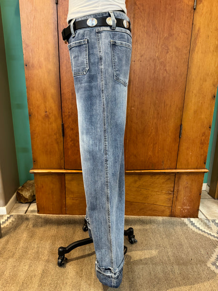 FDJ Olivia Cuffed Wide Leg Jean