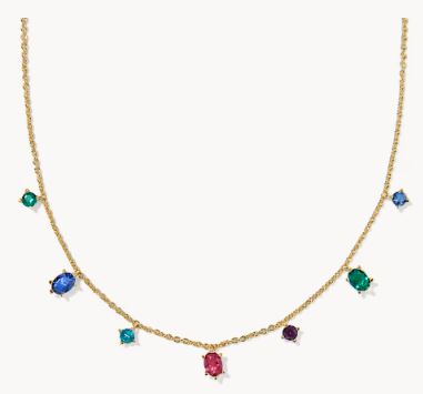 Kendra Scott Cailin Delicate Strand Necklace in Gold Multi Mix